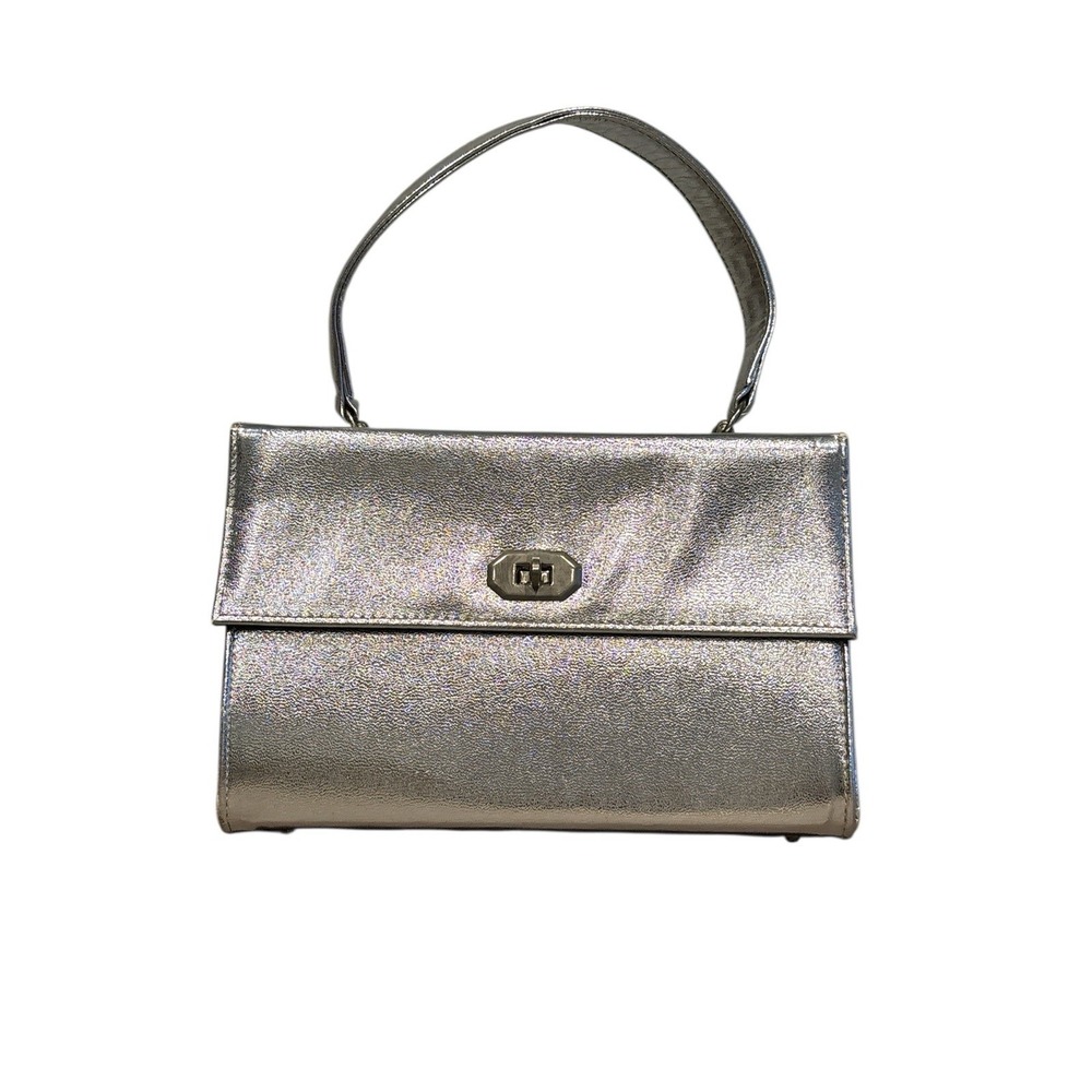 Vintage‎ Silver Metallic Small Handbag Purse
